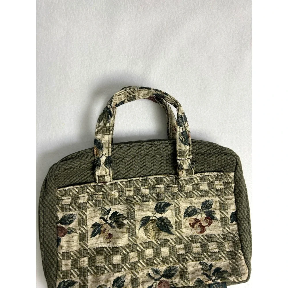 Cottagecore Gregg USA XL Olive Green Tapestry Fruit Bible Cover Organizer Bag